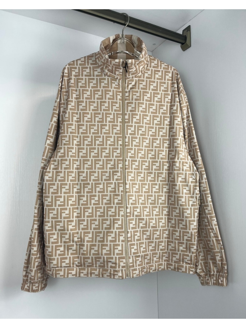Fendi 2024 Reversible Jacket in FF Pattern Beige