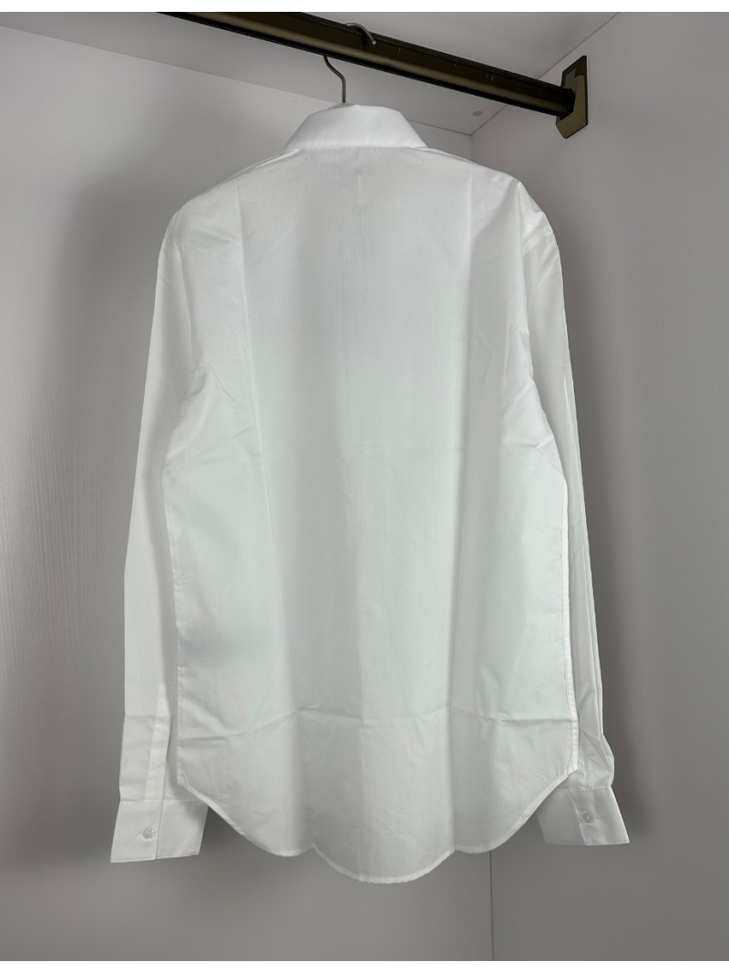 Dior 2024 Collection Sophisticated Embroidered Tencel Blend Shirt in White
