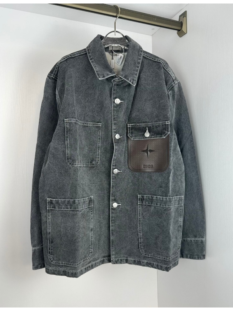 Dior x Stone Island Limited Edition Leather-Patch Jacket – Vintage Gray