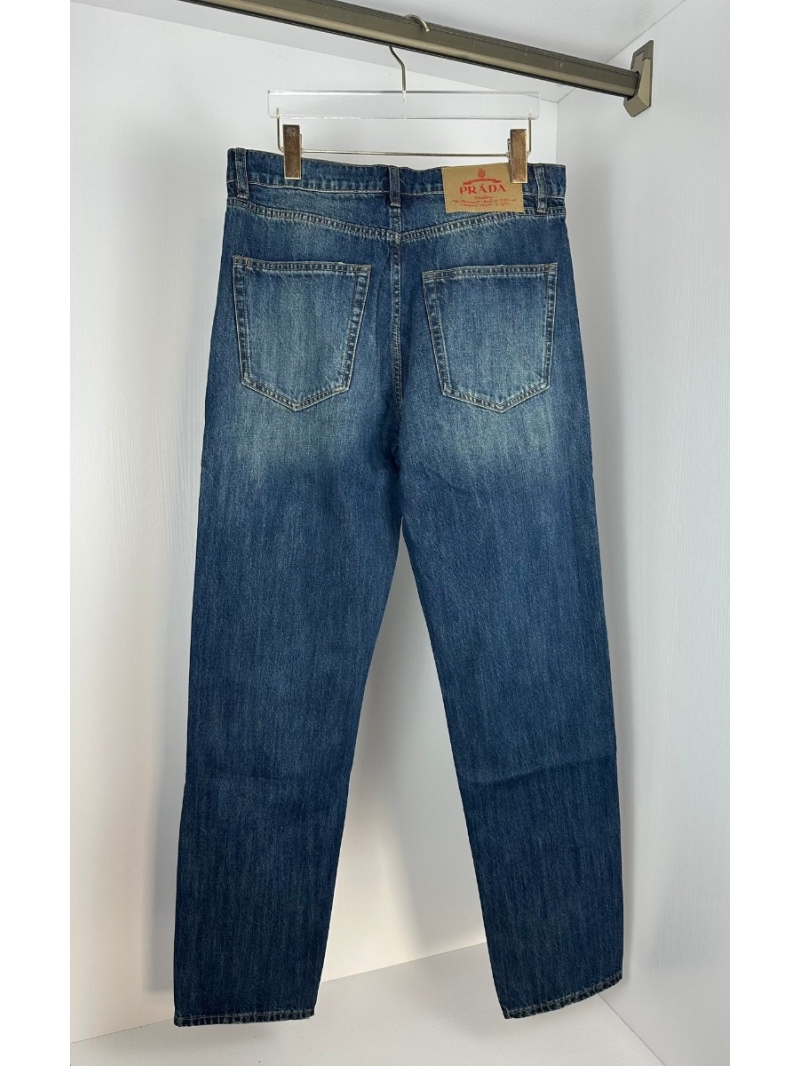 Prada 2024 Him Collection Denim Jeans with Triangle Logo