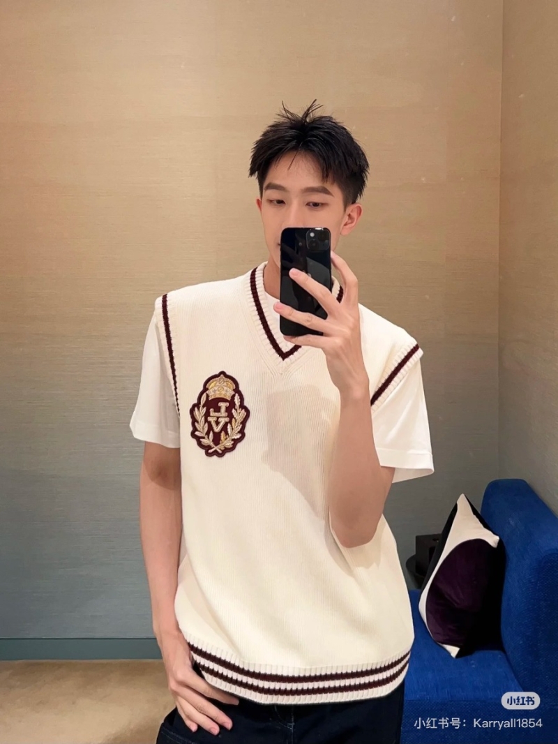 Louis Vuitton LV 2025 Preppy Embroidered Vest White