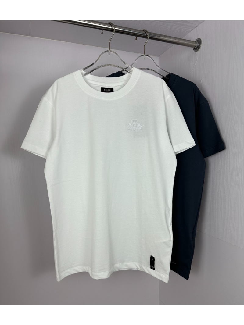 FENDI Club Crest Embroidered Luxury T-Shirt – White
