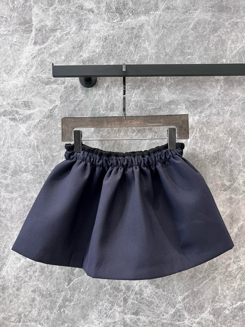 Miu Miu Spring/Summer New Lightweight Drawstring Mini Skirt in Navy