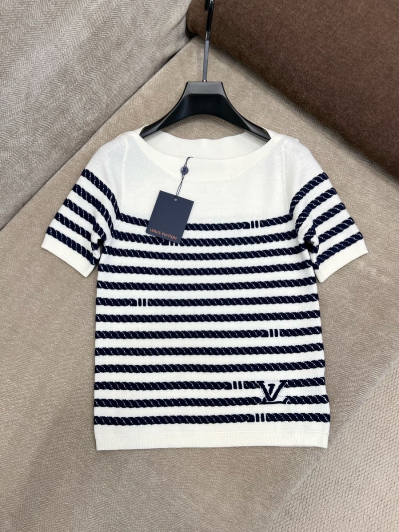 Louis Vuitton LV 25SS Spring/Summer Nautical Rope Knit Top in Striped Pattern