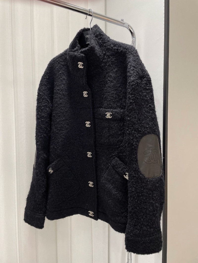 Chanel 24P HandCraft Series Unisex Alpaca Wool Stand Collar Jacket Coat Limited Edition