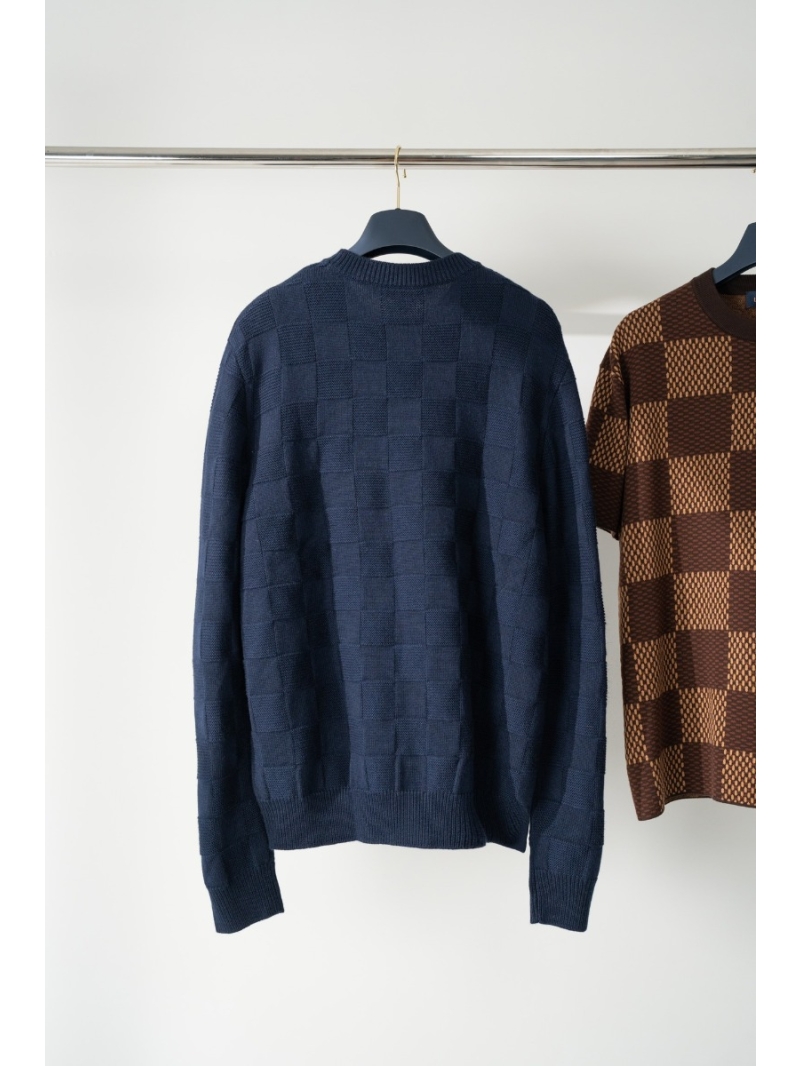 Louis Vuitton Damier Check Crewneck Wool Knit Sweater