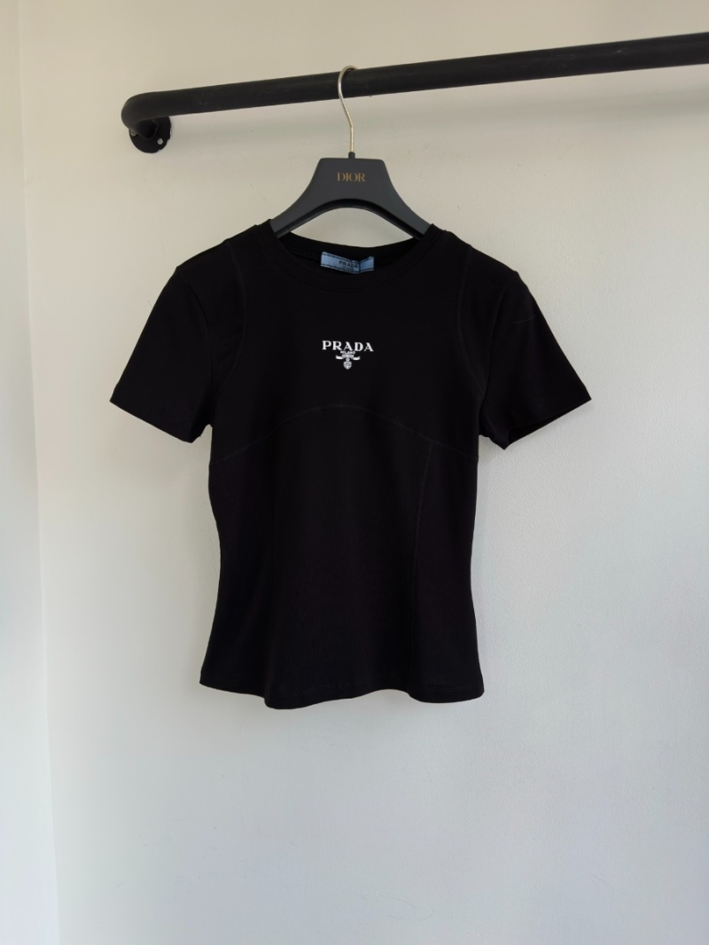 Prada 25 Spring/Summer Sleek Logo T-Shirt Black