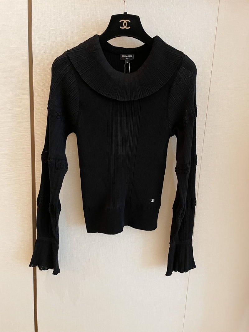 Chanel Palace Style Collection Elegant Knit Sweater - Black