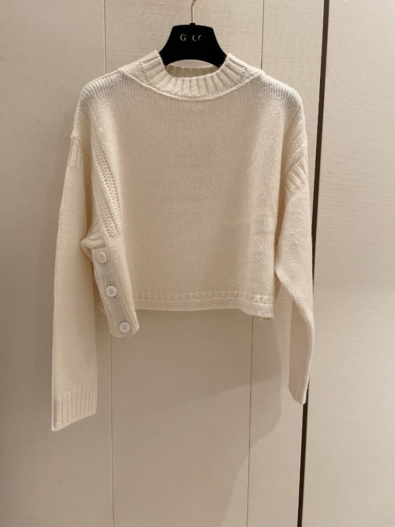 Dior Fall/Winter Collection Cozy Wool Sweater in Cream