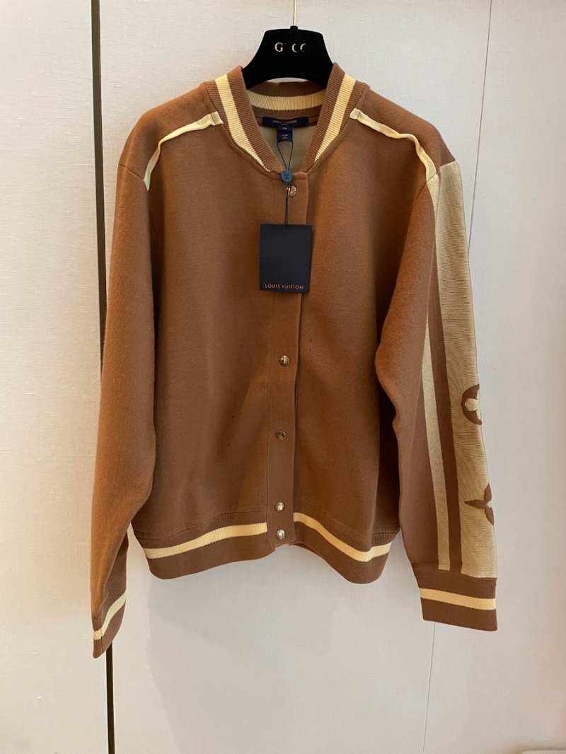 Louis Vuitton LV Premium Wool Baseball Jacket - Camel and Cream