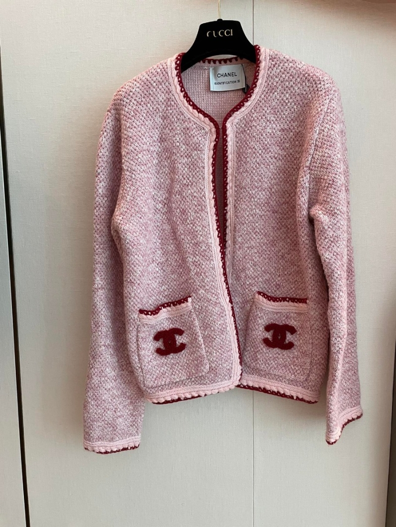 Chanel CC Knit Cardigan in Pink