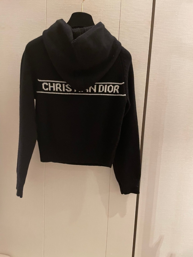 Dior Alps Wool Hoodie from the Alpine Ski Collection. Black with Star Pattern