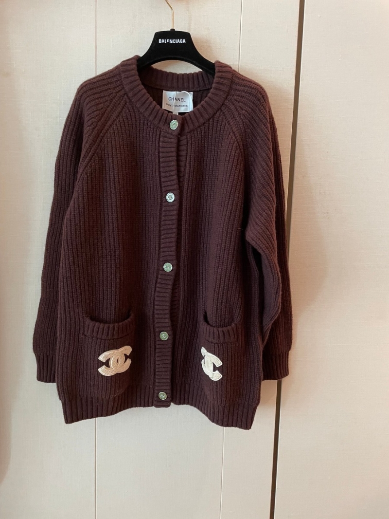 Chanel CC Vintage Collection Cozy Wool Cardigan - Brown