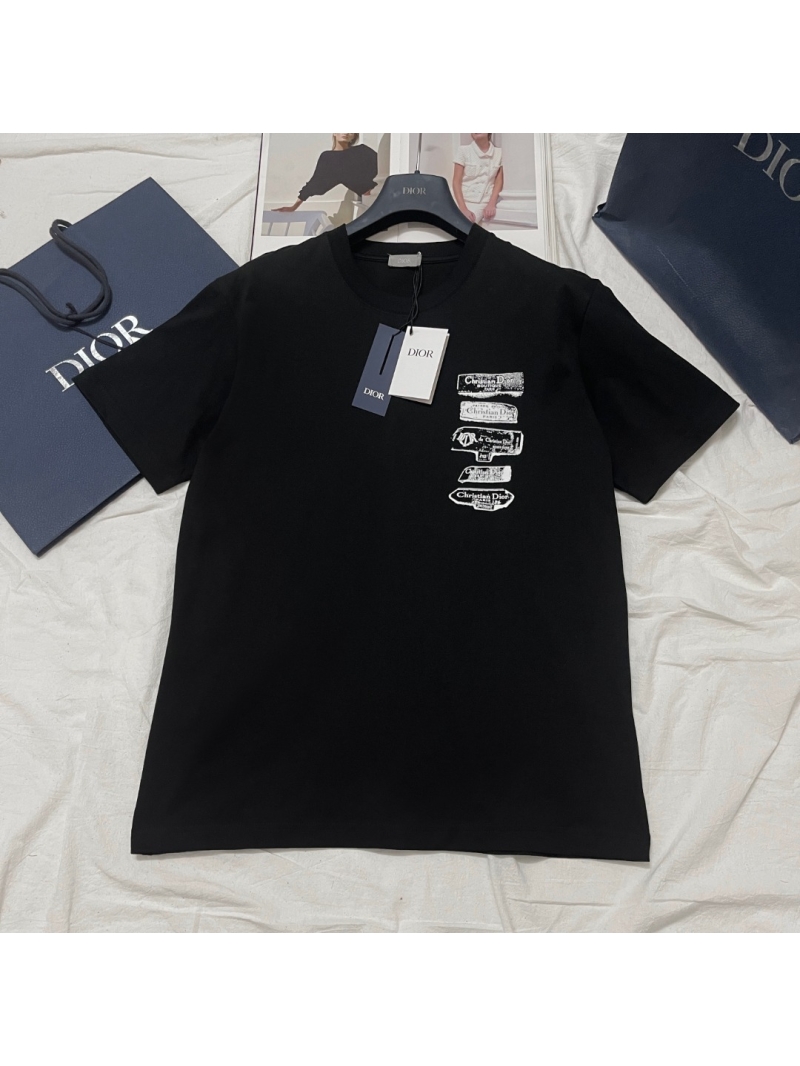 Dior New Velvet Logo T-Shirt – Premium Comfort and Timeless Elegance Black