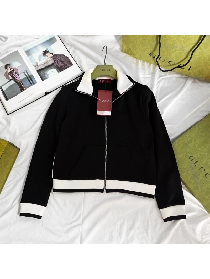 Gucci Exclusive Black & White Colorblock Zipper Jacket