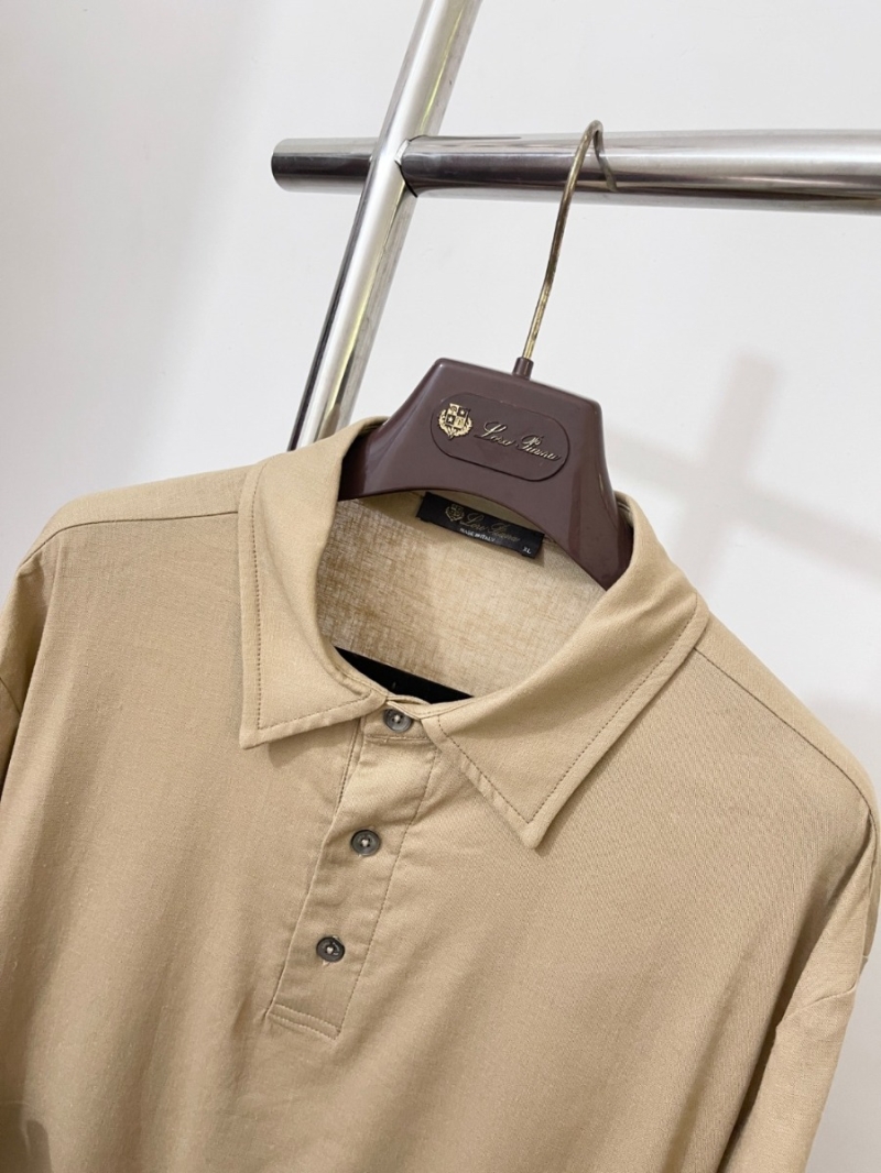 Loro Piana Men's Exclusive Linen Solid Short-Sleeve Polo Khaki