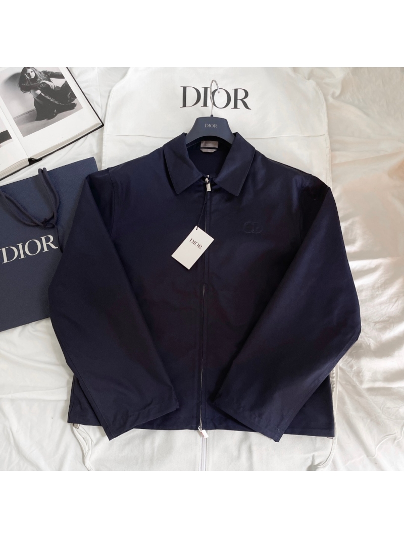 Dior CD Jacket in Navy Blue Technical Fabric