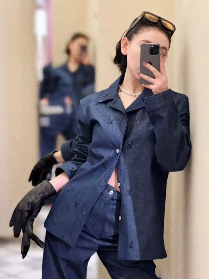 Louis Vuitton LV Limited Edition Unisex Rhinestone Denim Jacket