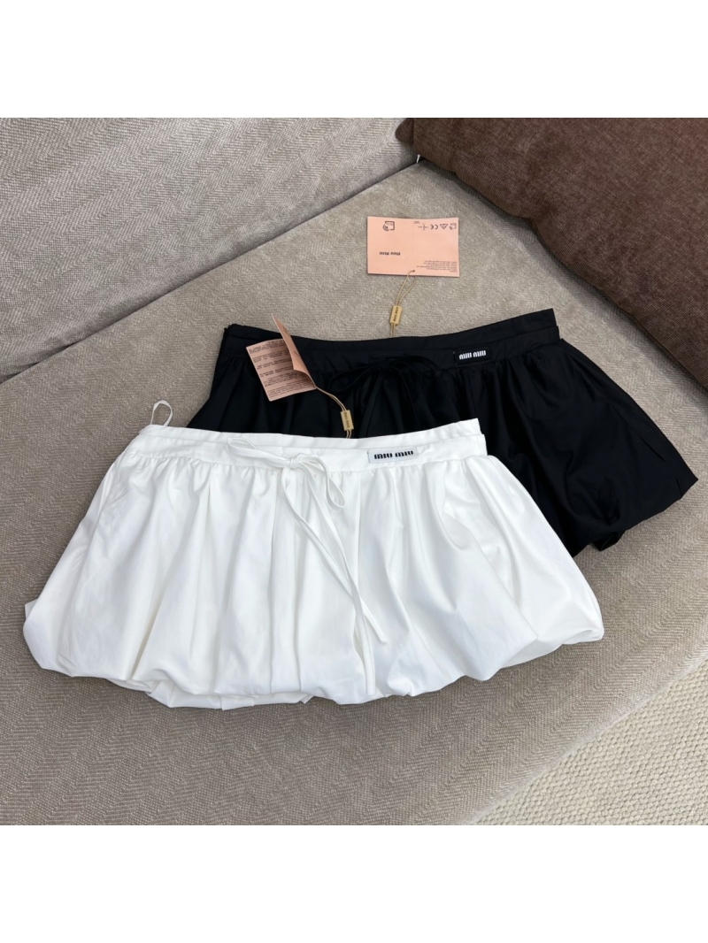 Miu Miu 2025 Spring/Summer Puffball Skirt Black