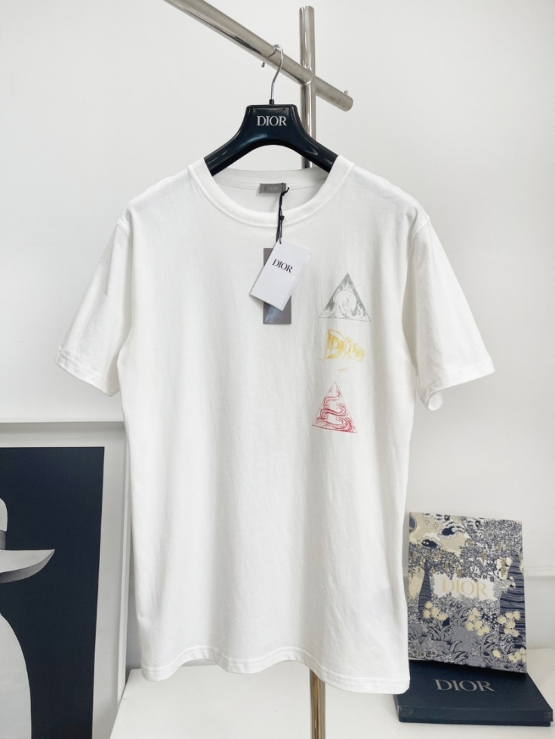 Dior Desert Cosmos Space-Themed Cotton T-Shirt. Unisex Short Sleeve Tee in White