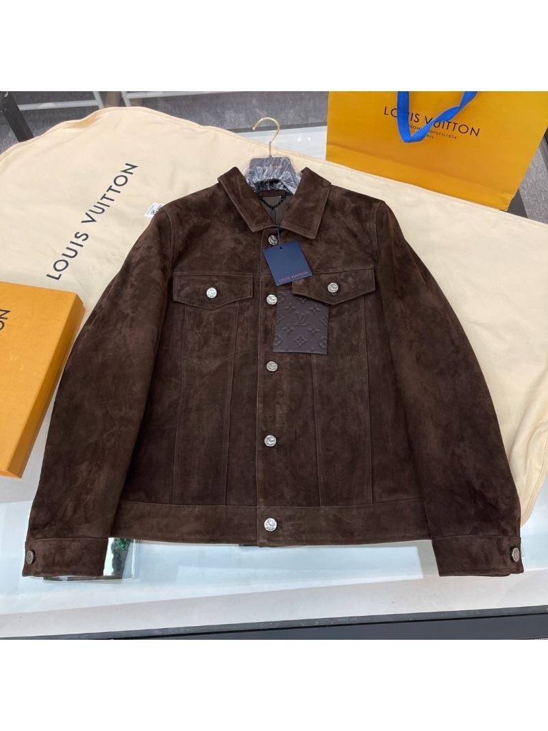 Louis Vuitton LV Vintage-Style Suede Jacket