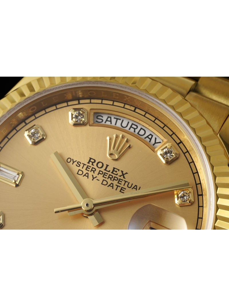 ROLEX 36mm DD Gemstone Dial Series Watch with diamond gold