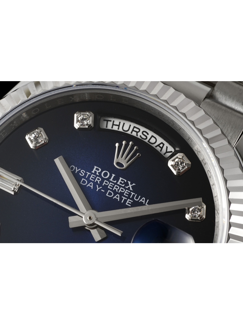 ROLEX 36mm DD Gemstone Dial Series Watch with diamond silver