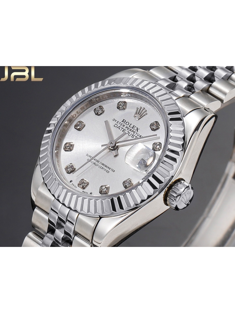 Rolex Women's Datejust 28mm with Genuine Diamonds Silver