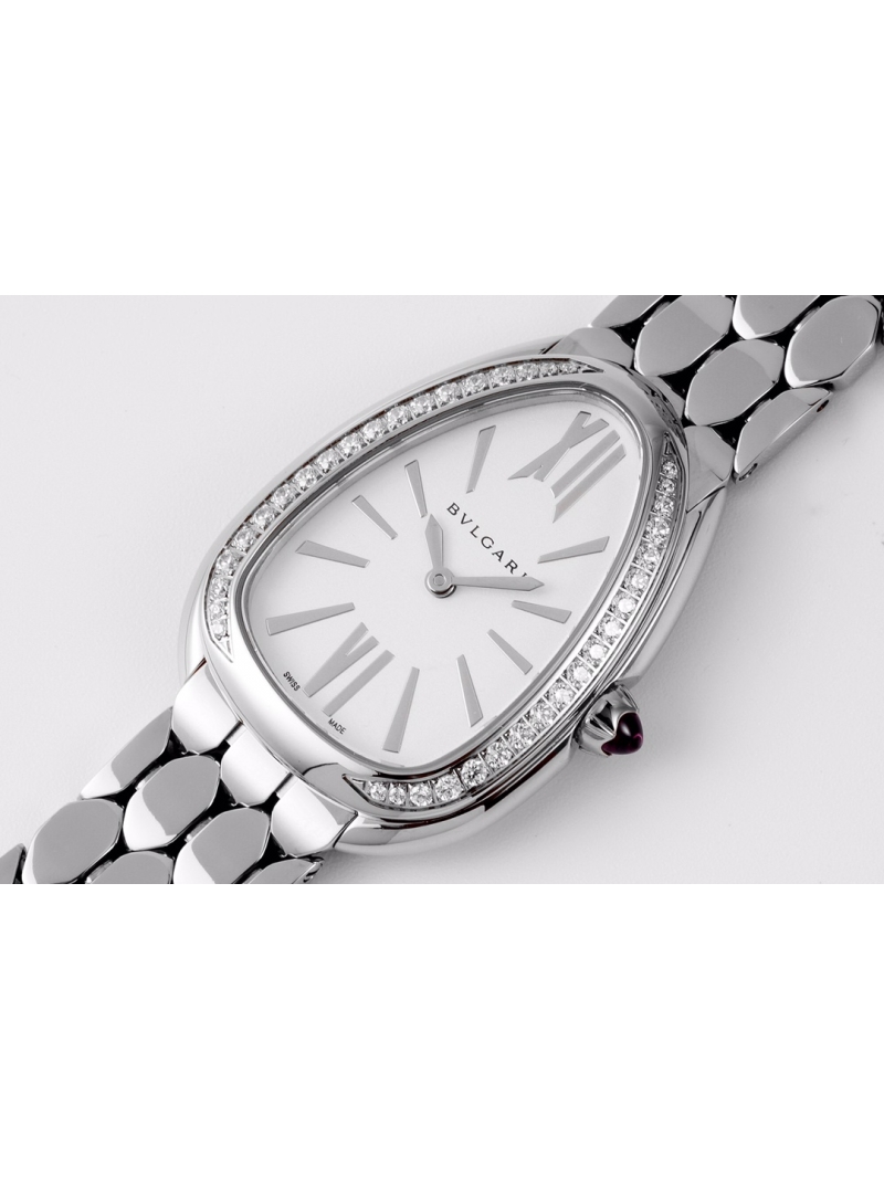 Bvlgari Serpenti Seduttori Gold Shadow Watch with diamond silver white