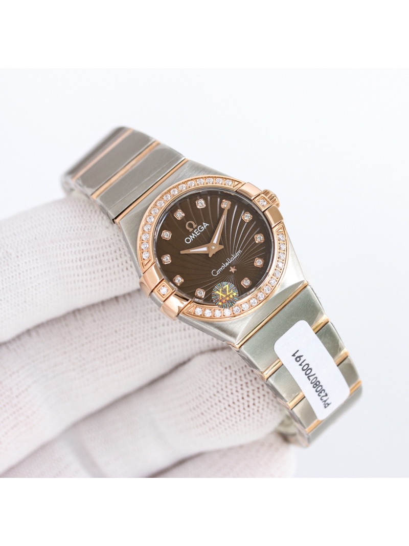 OMEGA Constellation Classic Women's Watch rosy gold black