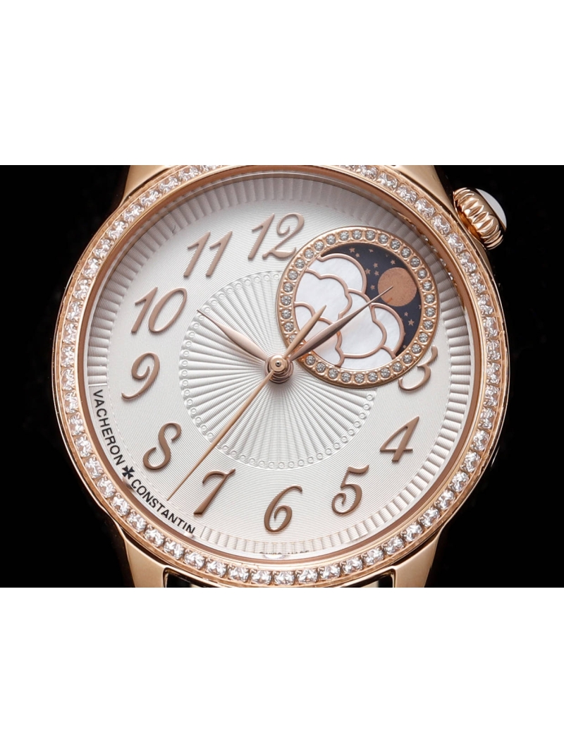 Vacheron Constantin Egérie Goddess Series Women's Watch rosy gold white