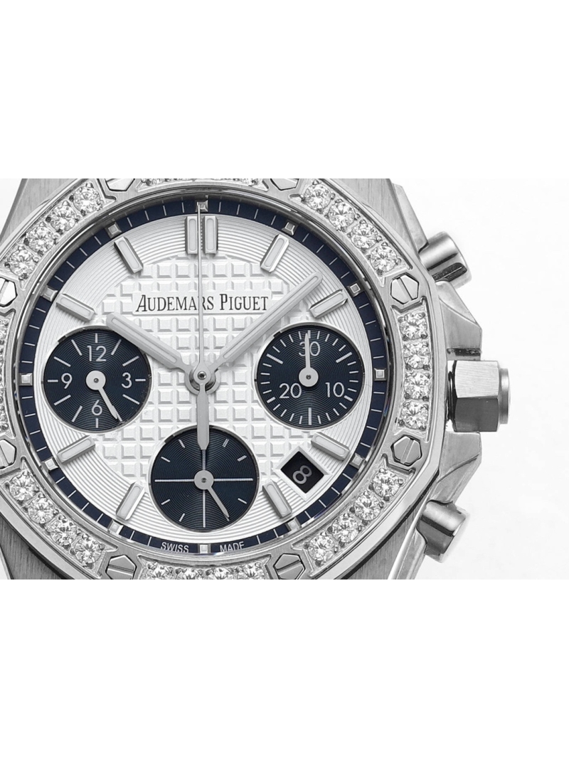 Audemars Piguet Royal Oak Offshore 37mm Women's Watch diamond silver