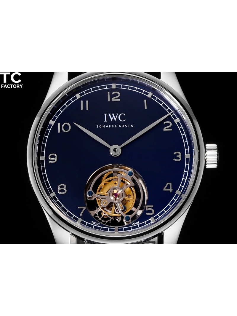 IWC Portugieser Hand-Wound Tourbillon Watch blue