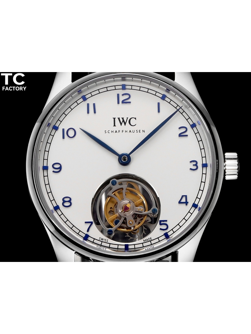 IWC Portugieser Hand-Wound Tourbillon Watch silver