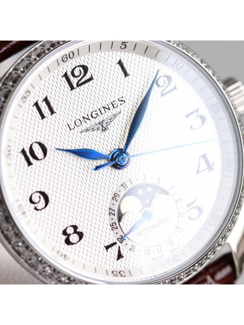 Longines Master Collection Women's Watch L2.409.4.87.4 with diamond wine red