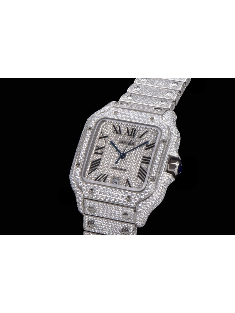 Cartier Santos with Starry Sky Design number dial