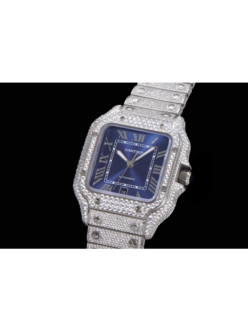 Cartier Santos with Starry Sky Design blue