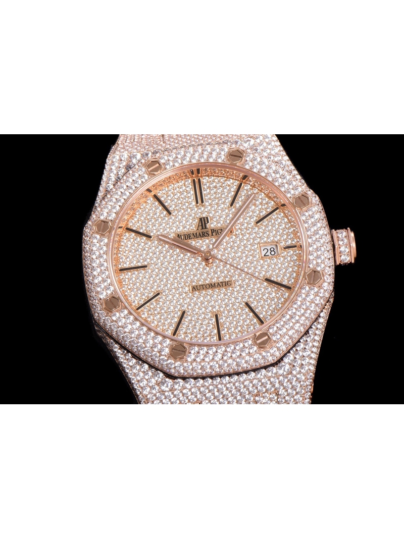 Audemars Piguet Royal Oak 15400 Starry Sky Limited Edition with Swarovski Crystals Rose Gold