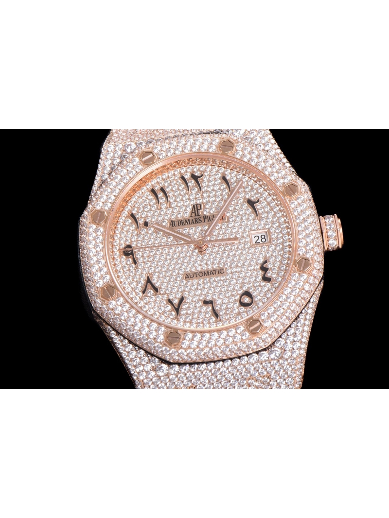 Audemars Piguet Royal Oak 15400 Starry Sky Limited Edition with Swarovski Crystals arabic dial rose gold