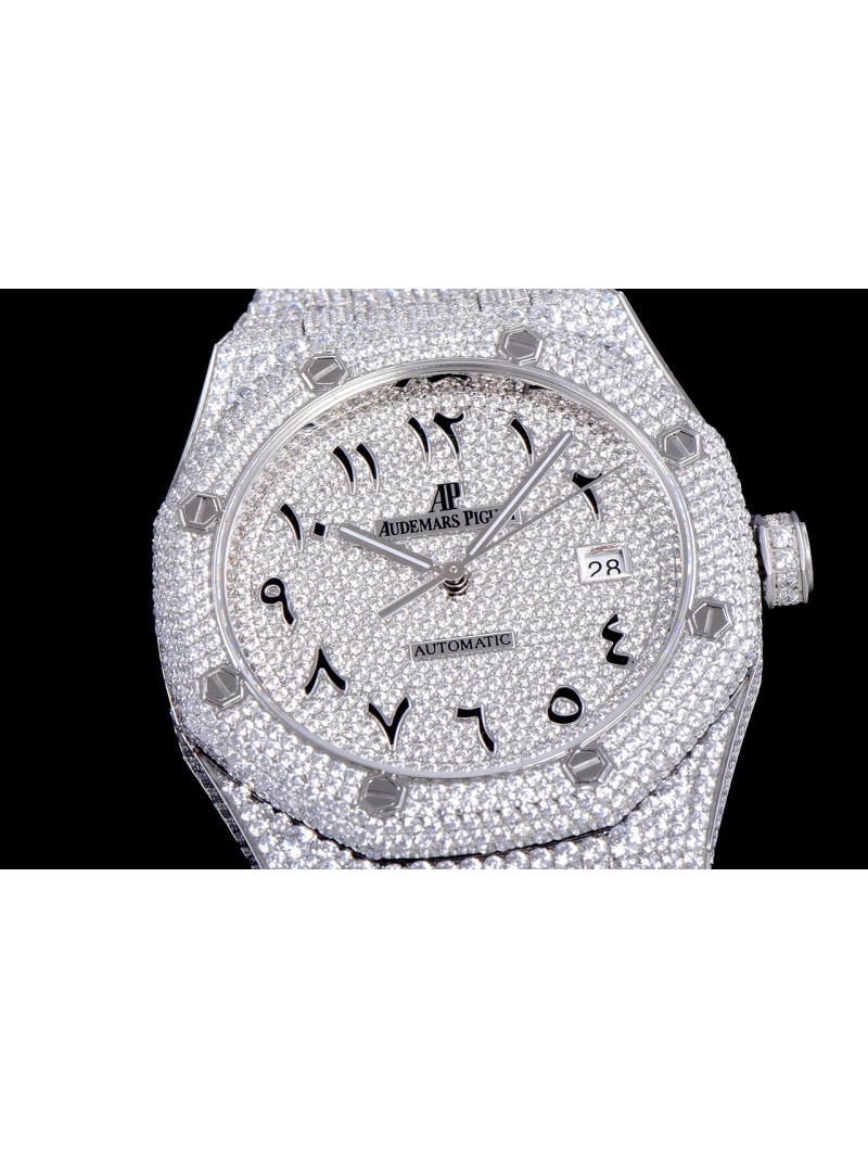 Audemars Piguet Royal Oak 15400 Starry Sky Limited Edition with Swarovski Crystals Arabic Dial Platinum