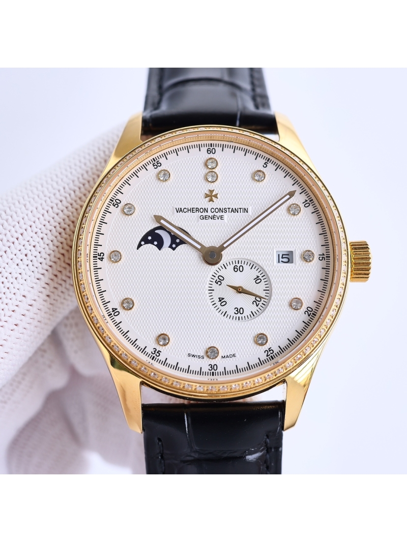 Vacheron Constantin (VC) Heritage Moon Phase Series Watch Gold