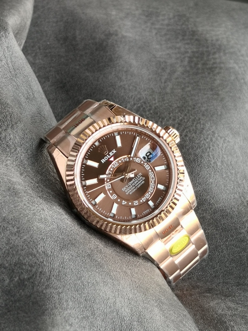 Rolex Oyster Perpetual Sky-Dweller with Original Dimensions Rose Gold Bronze