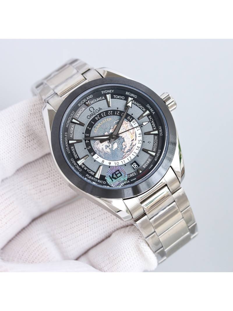 Omega New Seamaster Aqua Terra World Time Watch stainless stell