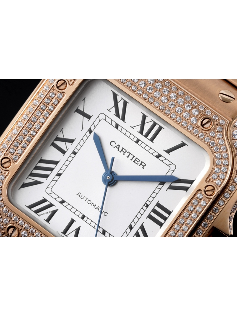 Cartier Santos de Cartier Women's Watch Rose Gold v Full diamond
