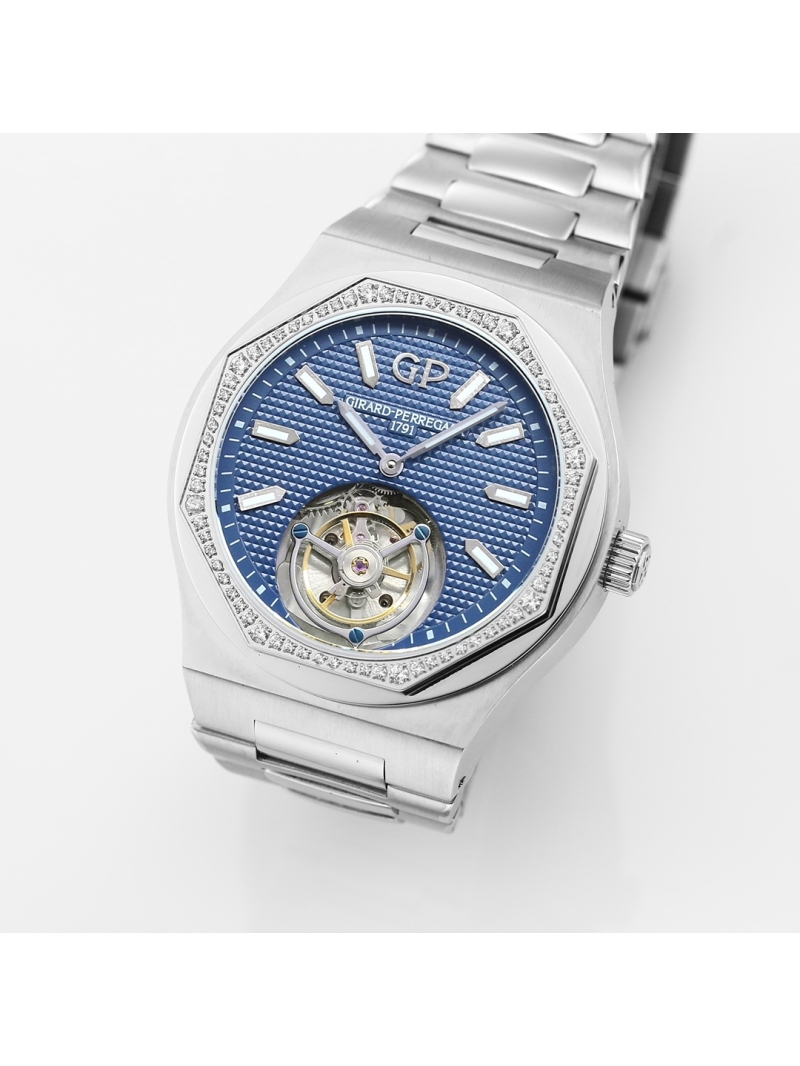 Girard-Perregaux and Patek Philippe Limited Edition Middle East Tourbillon Watch Platinum blue