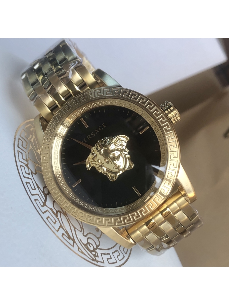 Versace Mysterious Time Quartz Men's Watch 45mm Gold black plate
