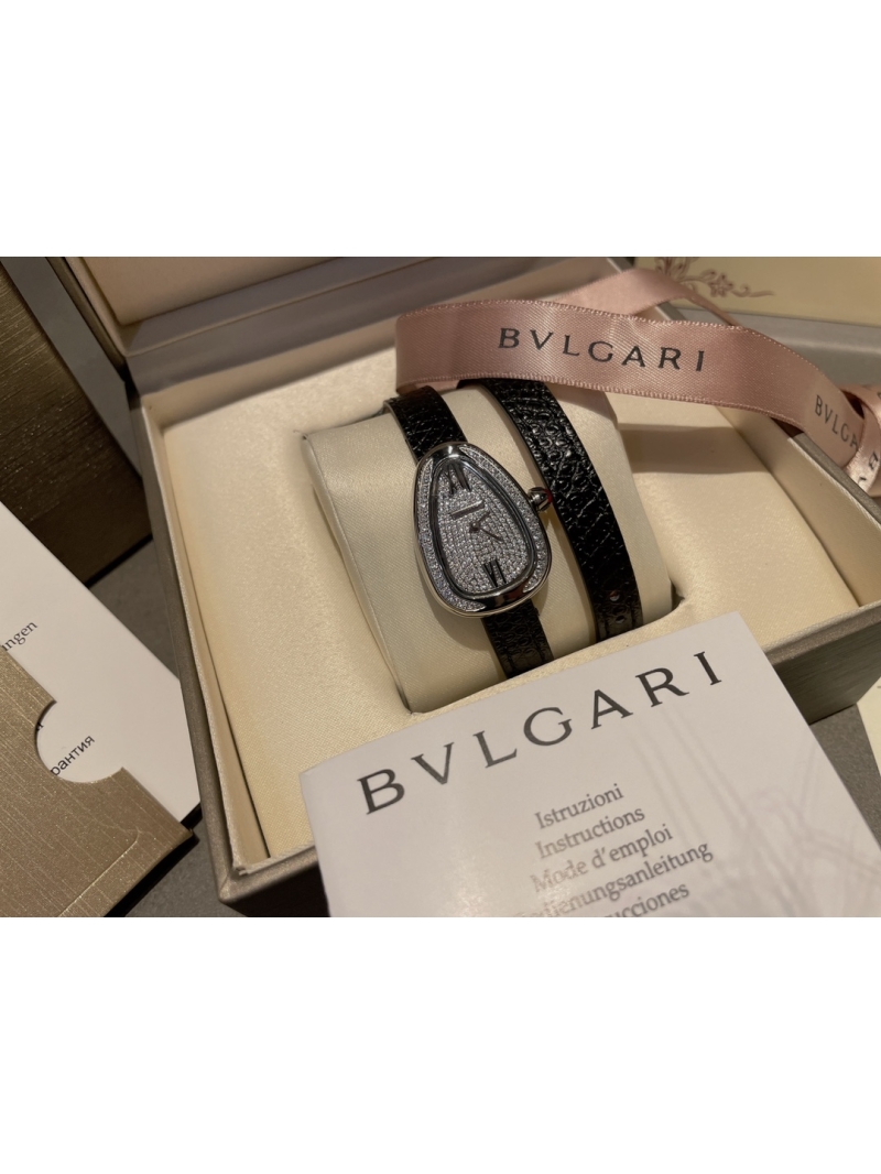 Bvlgari Serpenti Watch Full Diamond in silver tone – The Ultimate Elegance in Timekeeping