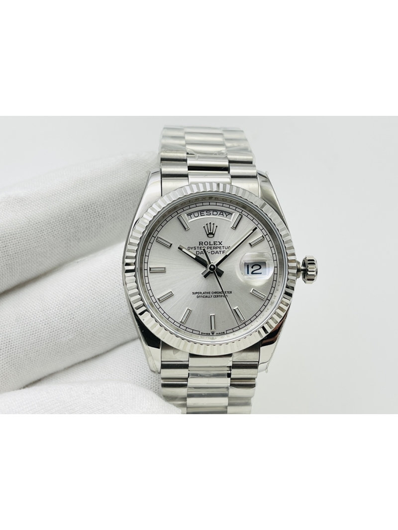 Rolex Day-Date President Series Watch - 36mm silver
