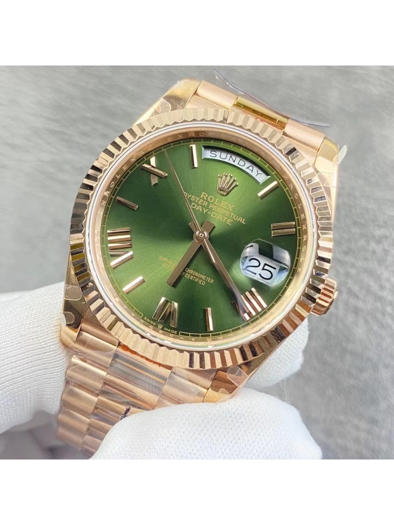 Rolex Day-Date 40mm Oyster Perpetual - Everose Gold Olive Green