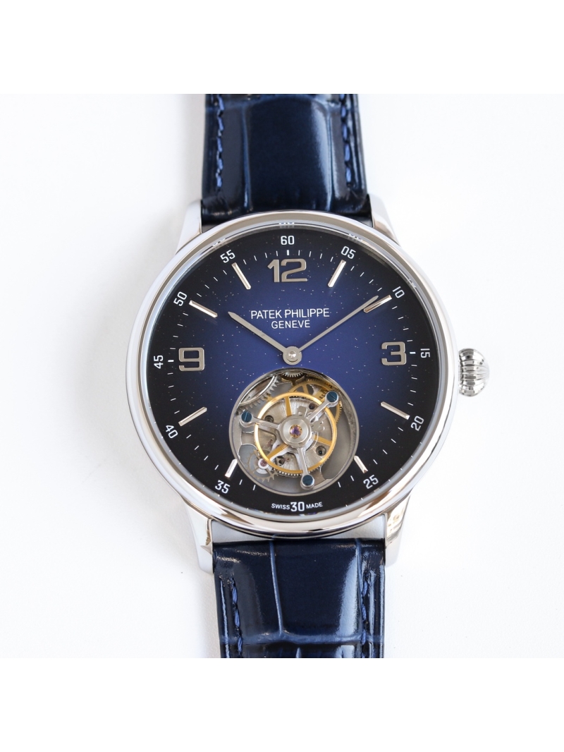 Patek Philippe Coaxial Tourbillon Watch with Starry Sky Design blue green